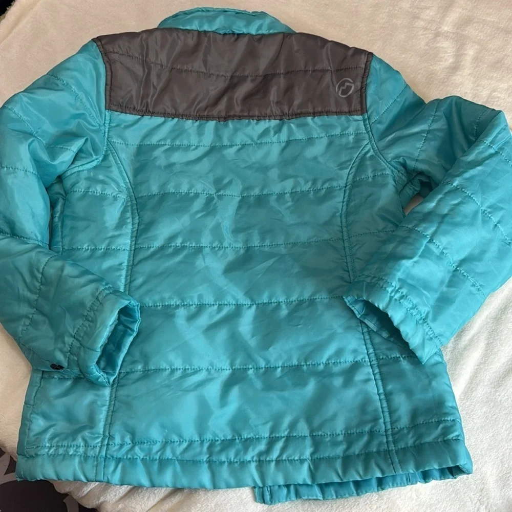 Magellan Teal and Gray Unisex Puffer Jacket